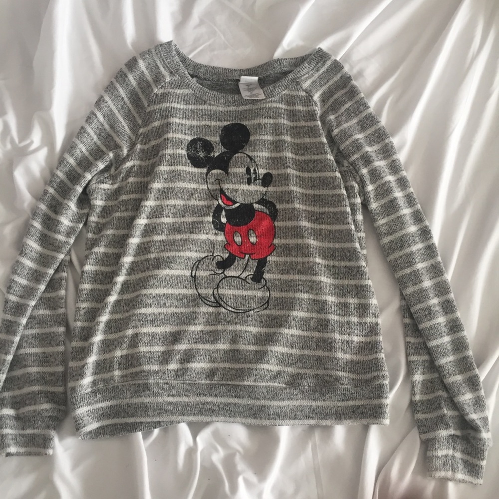 Striped mickey mouse sweater